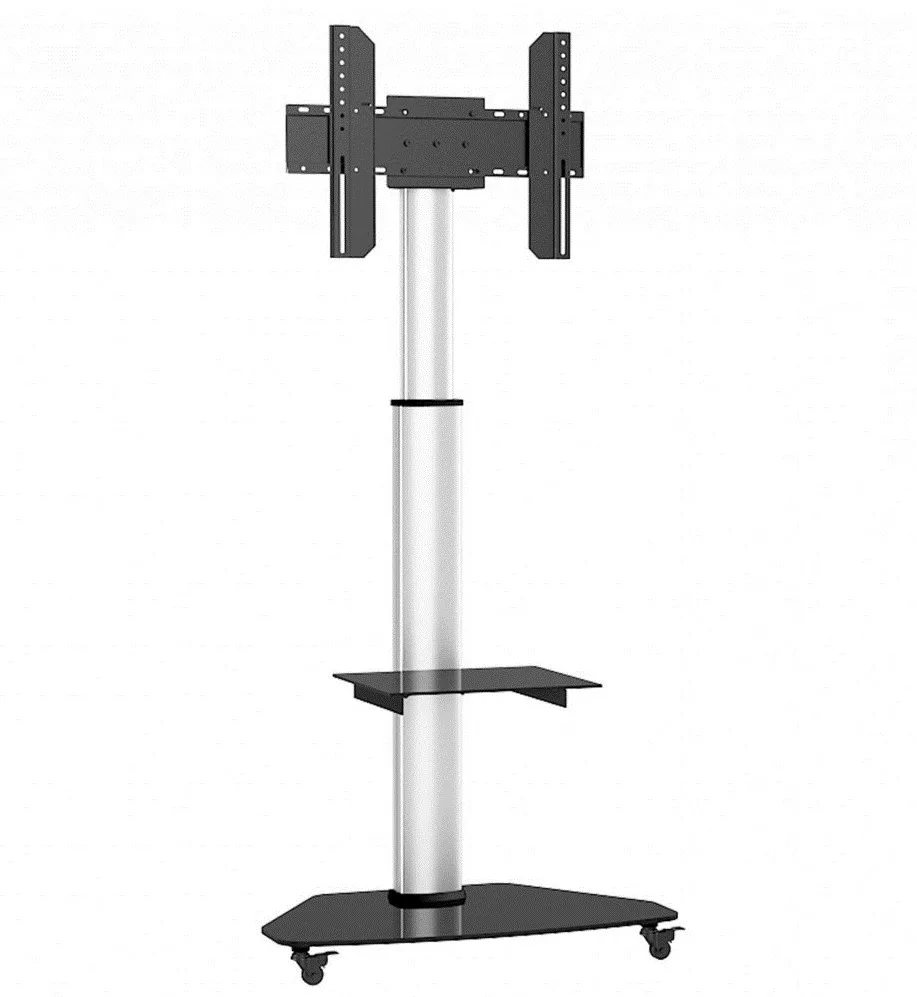 Techly Floor Stand with Shelf Trolley TV LCD/LED/Plasma 37-70" Silver