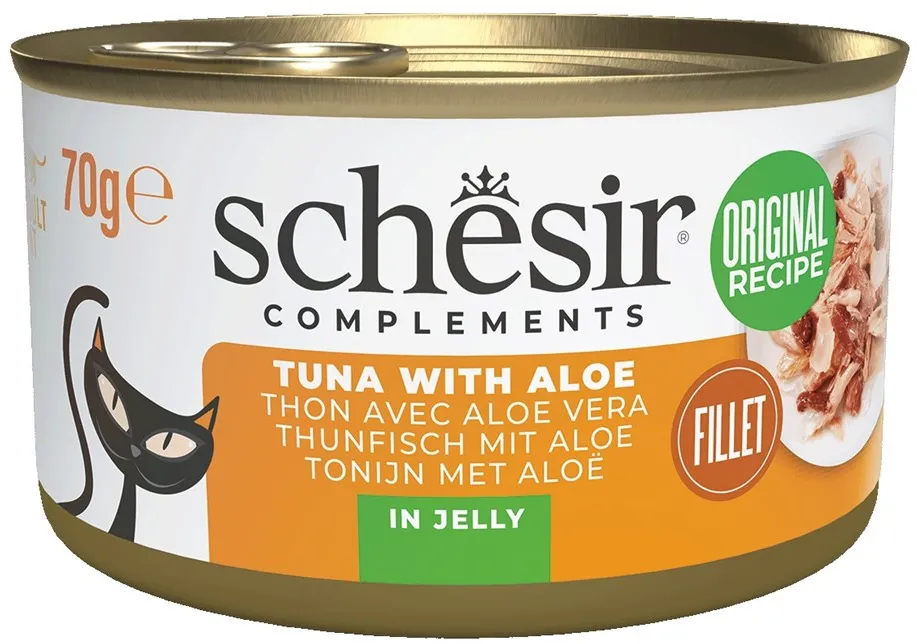 SCHESIR Complements Tuna with aloe in jelly- wet cat food - 70g