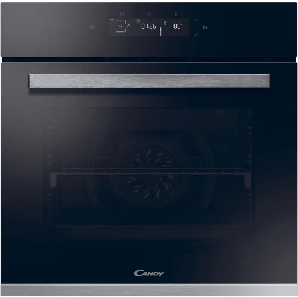 Cuptor electric incorporabil Candy FCT858 XRWF, 70 l, Autocuratare catalitica, WiFi/ hOn app, Soft close, Display full touch control, Clasa A+, Negru