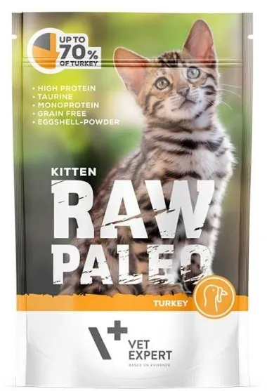 VETEXPERT Raw Paleo Kitten Cat Turkey - wet food for kittens - 100 g
