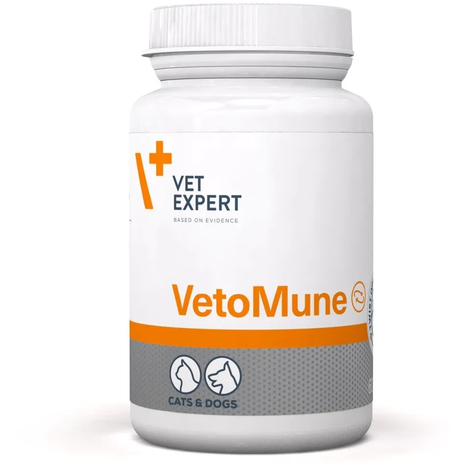 Supliment pentru imunitate caini si pisici VetExpert VetoMune 60 tablete