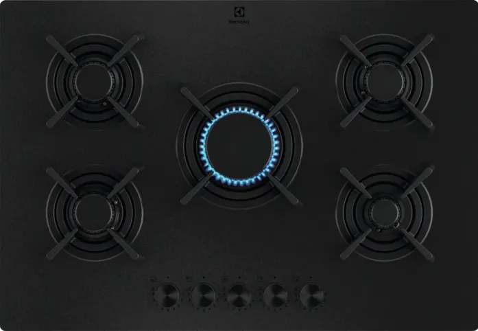 Electrolux built-in hob KGG753723L, gas, 5 burners, 75 cm, Matte black