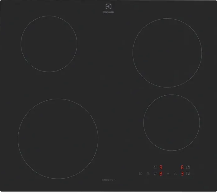 Electrolux built-in hob LIB60420CL, induction, 4 cooking zones, 60 cm, Black matt