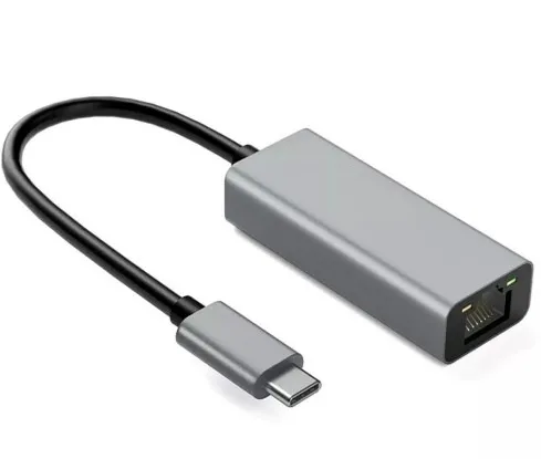 Adapter aluminum RJ45 to USB Typ C 10/100/100