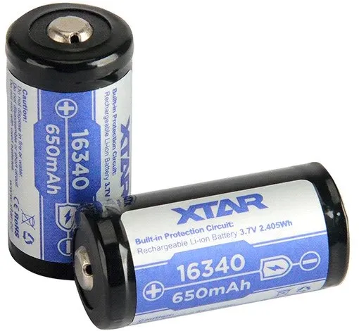 Battery 16340 3,7V Li-ion 650MAH