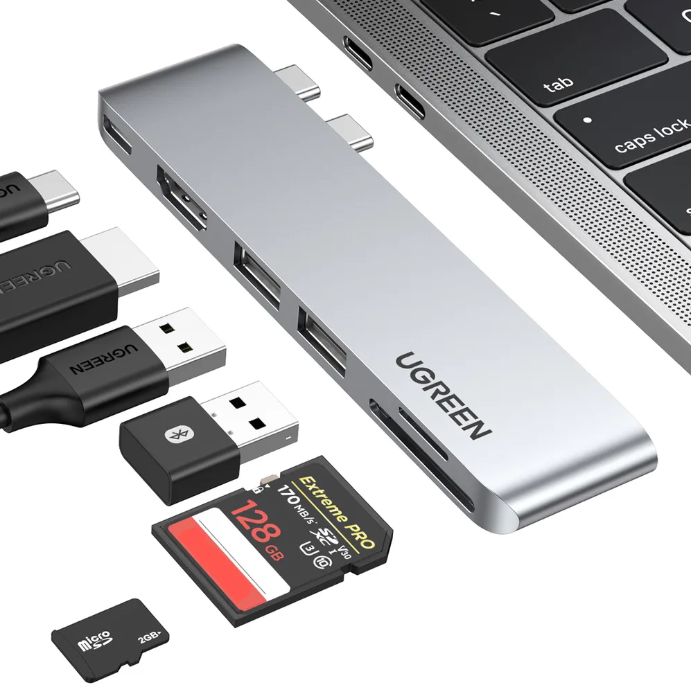 HUB 2XUSB-C 1XUSB-C HDM I 2XUSB SD MICROSD