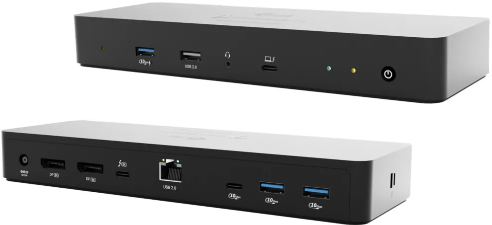Docking station Thunderbolt 4 Intelligent Dual Display Power Delivery 90W 2x DP Video TB AUDIO LAN USB-A 10Gbps USB-C 10 Gbps Kensington lock