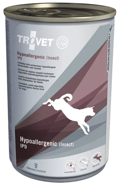 TROVET Hypoallergenic IPD with insect - Wet dog food - 400 g