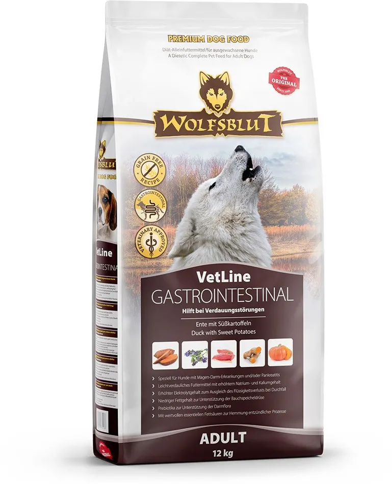 WOLFSBLUT VetLine Gastrointestinal Duck - dry dog food - 12kg