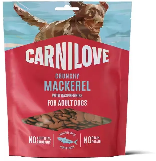 CARNILOVE Crunchy Mackerel with raspberries - dog treat - 200g