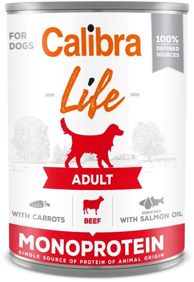 CALIBRA Adult Beef with carrots - wet dog food - 400g