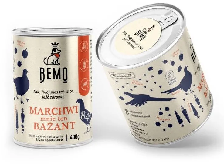 Hrana umeda pentru caini adulti BEMO Mono fazan 400 g