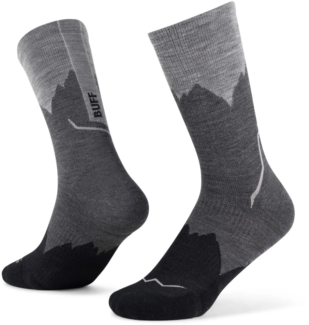 BUFF Merino Lightweight Crew Sock LWC3 Socks, Black L