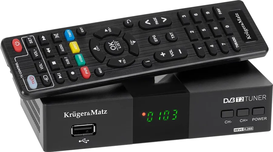 Kruger&Matz DVB-T2 H.265 HEVC Tuner KM0550D