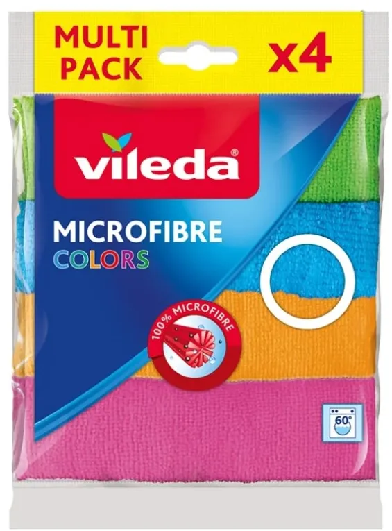 Cleaning Clothes Vileda Microfiber Colors 4 pc(s)