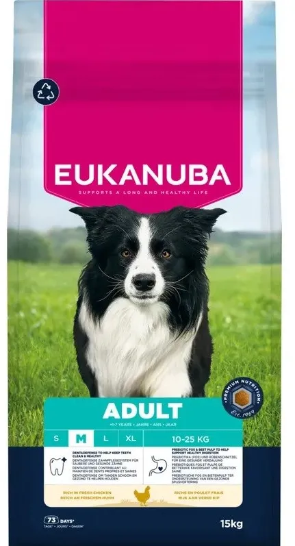 EUKANUBA Premium Nutrition Adult Medium Breed Chicken - dry dog food - 15kg