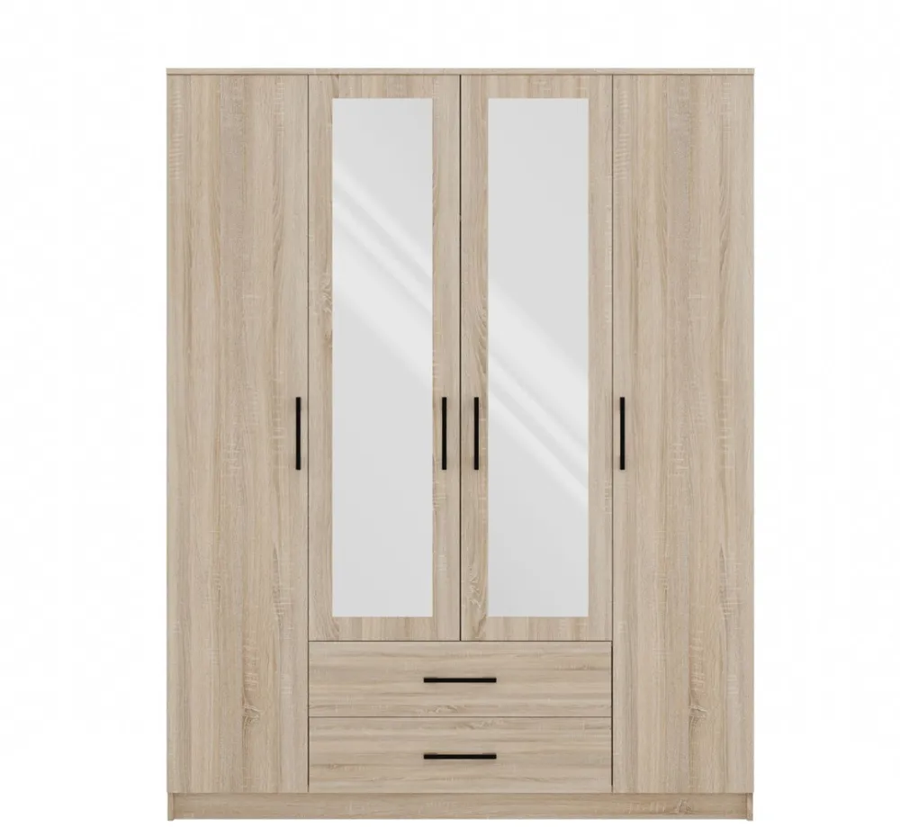 Topeshop ROMANA 160 SON bedroom wardrobe/closet 11 shelves 4 door(s) Oak