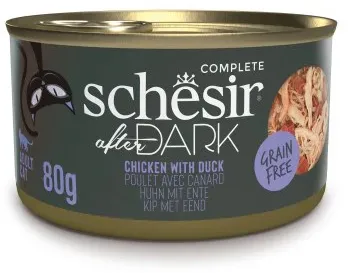 SCHESIR After Dark Chicken fillet with duck in broth - wet cat food - 80g