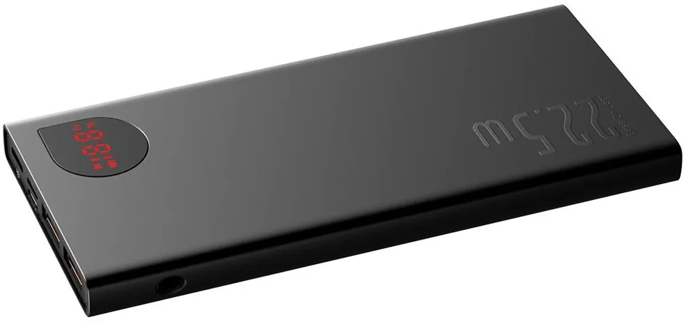 Baterie Externa Baseus Adaman Metal cu incarcare rapida 10000mAh 22,5W (Overseas Edition 2021) negru