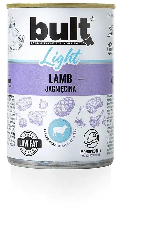 BULT Light Mono Lamb - wet dog food - 400g
