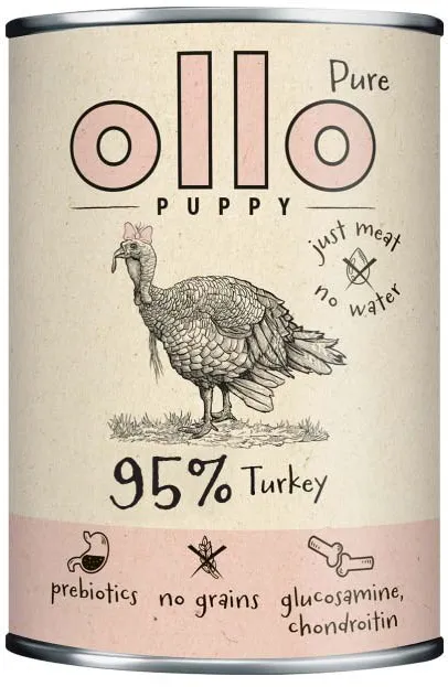 OLLO Puppy Pure Turkey - wet dog food - 850 g
