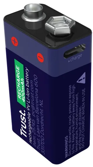 Trust USB-C rechargeable 9V battery
