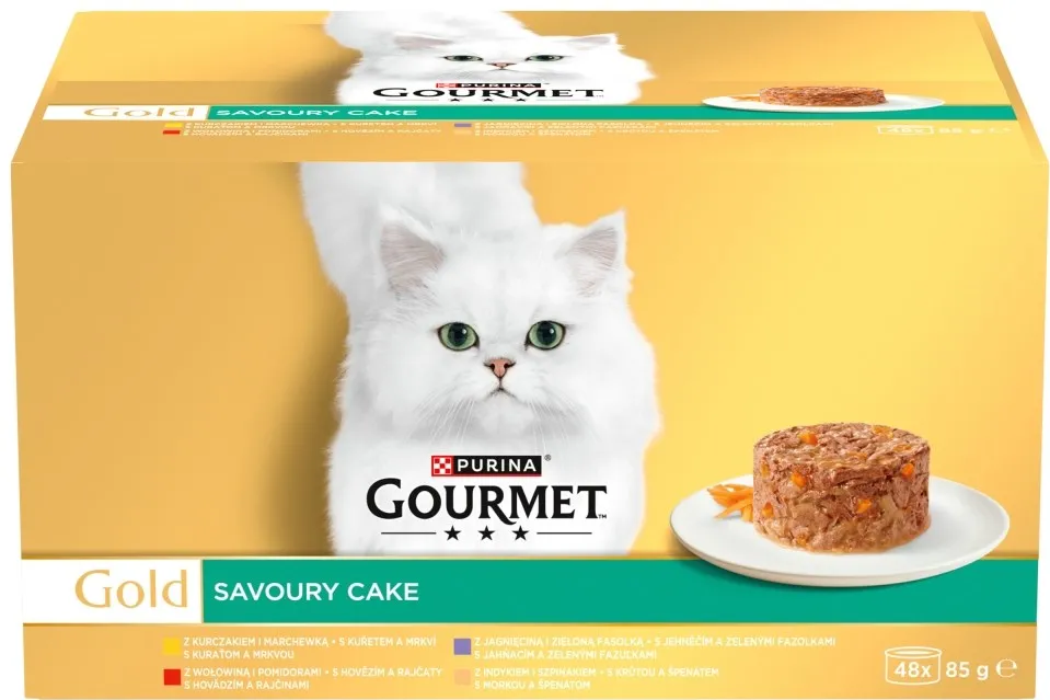 PURINA Gourmet Gold Savoury cake - wet cat food - 48x85g