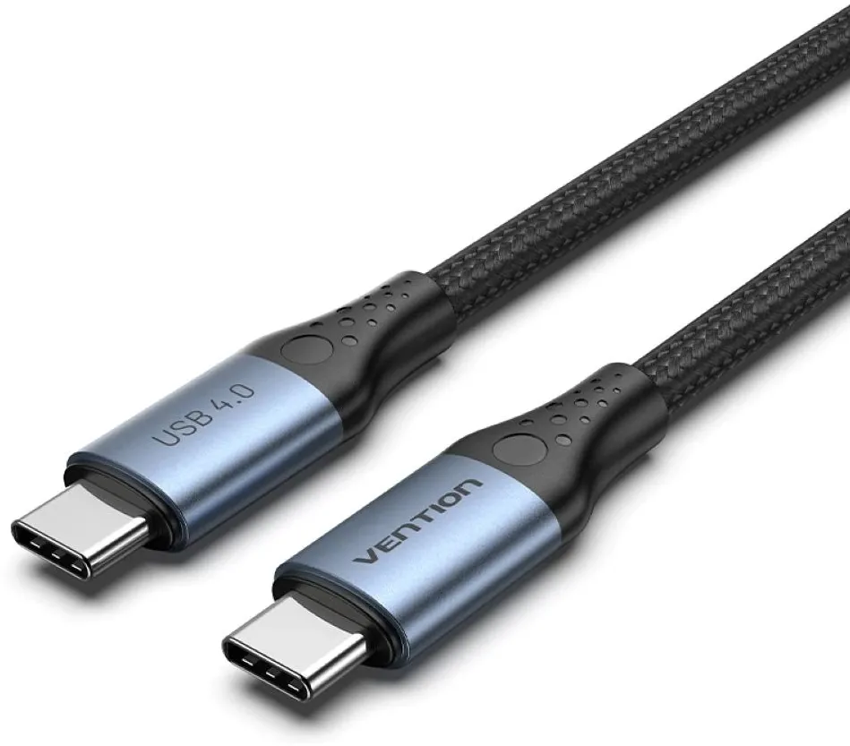 Vention USB 4.0 5A 40Gbps USB-C to C cable, braided, 1m