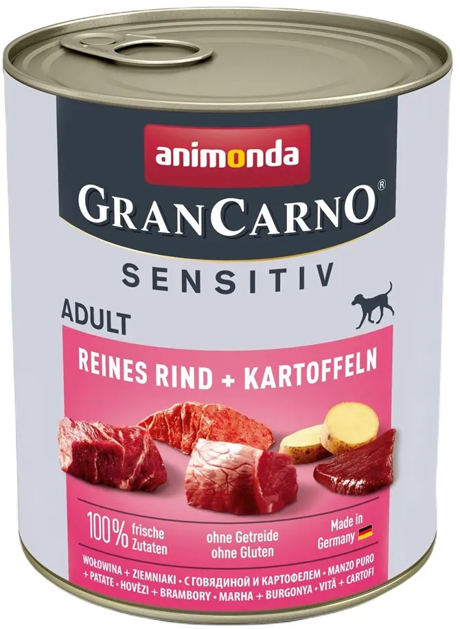 ANIMONDA GranCarno Adult Sensitiv Beef with potatoes - wet dog food - 800g