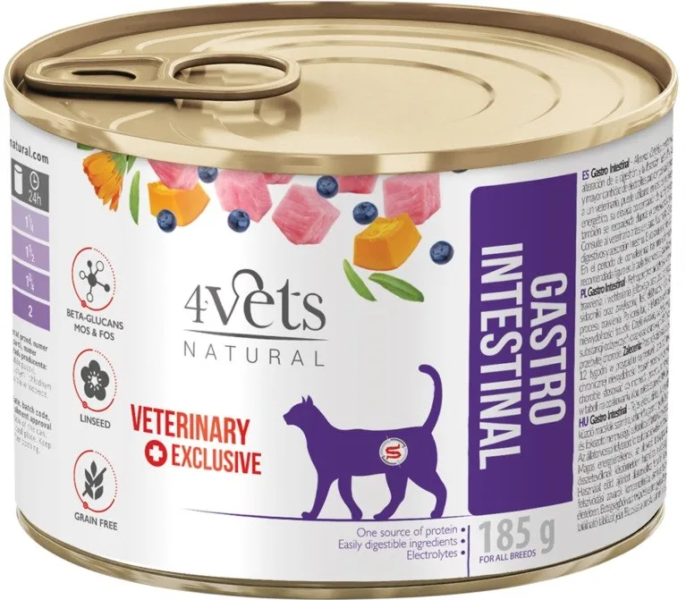 4VETS Natural Gastro Intestinal Cat - wet cat food - 185 g
