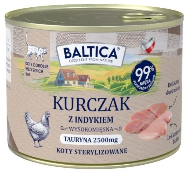 BALTICA Smaki regionów Chicken with turkey - wet cat food - 185g