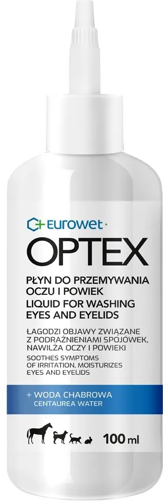 Lichid pentru curatarea ochilor EUROWET Optex pentru caini si pisici 100 ml
