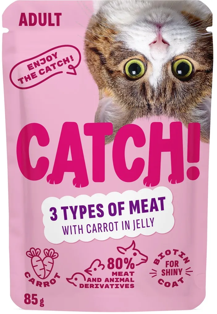 CATCH Three kinds of meat and carrot in jelly - wet cat food - 85g