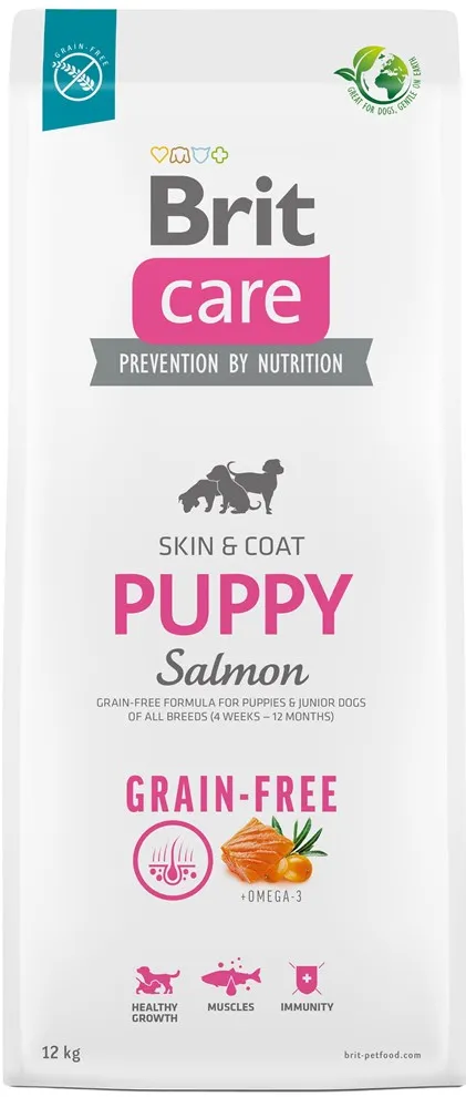 Hrana uscata pentru catei Brit Care Dog Grain-Free Puppy Salmon 12 kg