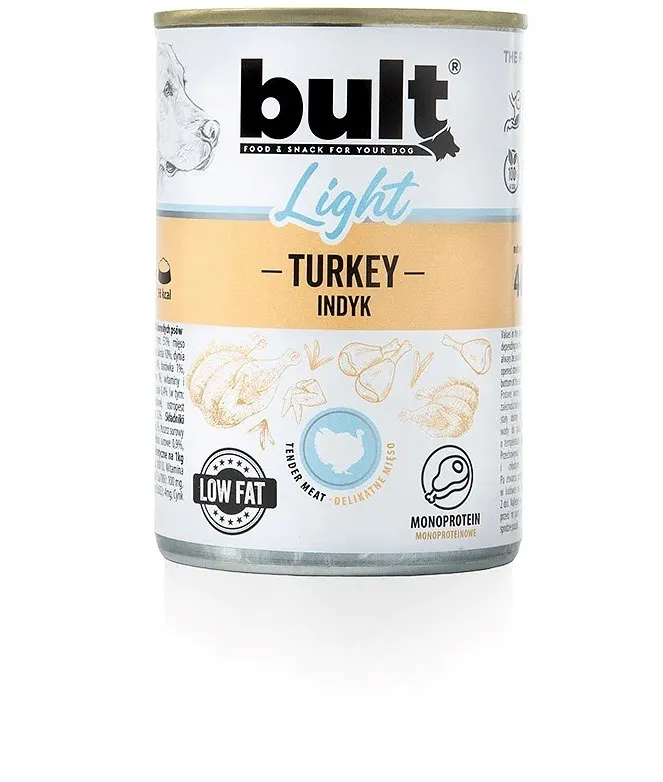 BULT Light Mono Turkey - wet dog food - 400g