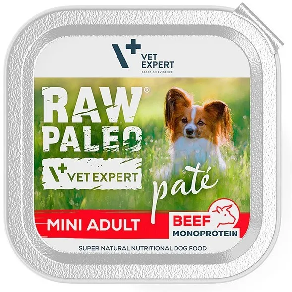 VETEXPERT Raw Paleo Pate Mini Adult Beef - wet dog food - 150 g