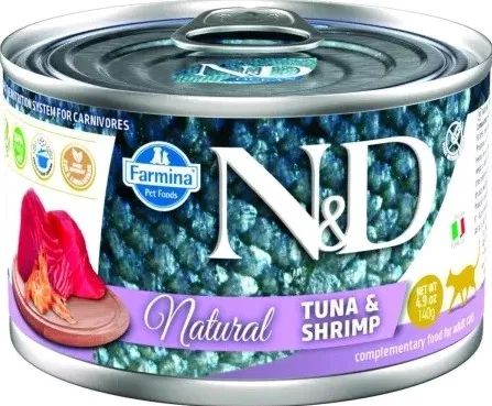 FARMINA N&D Cat Natural Tuna&Shrimp- wet cat food - 140 g