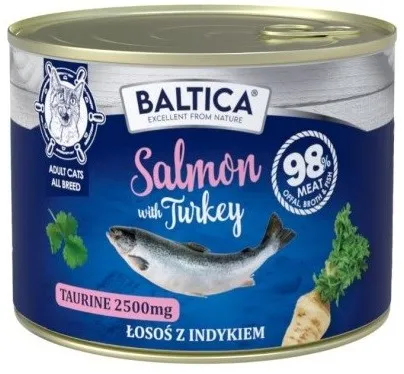 BALTICA Excellent Salmon with turkey - wet cat food - 185g