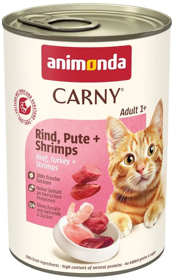 ANIMONDA Carny Adult Beef, turkey, shrimp - wet cat food - 400g