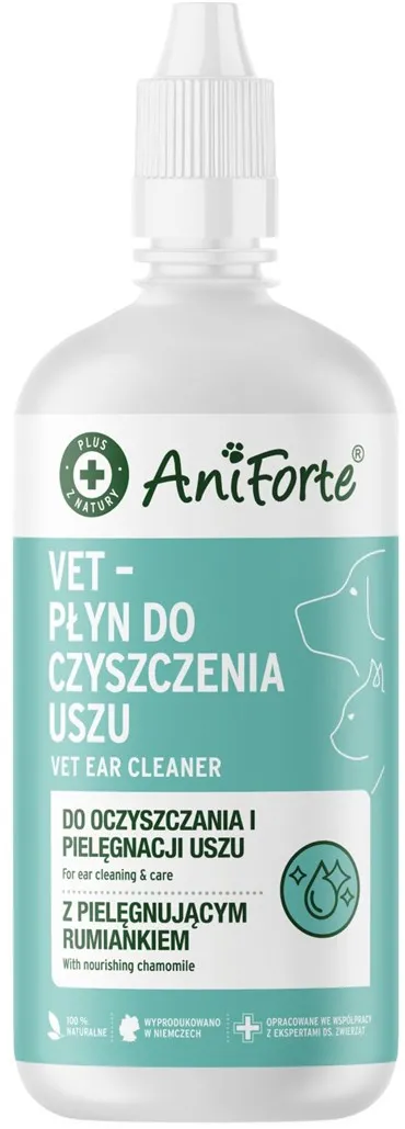 Lichid pentru curatarea urechilor AniForte Vet pentru caini si pisici 250 ml