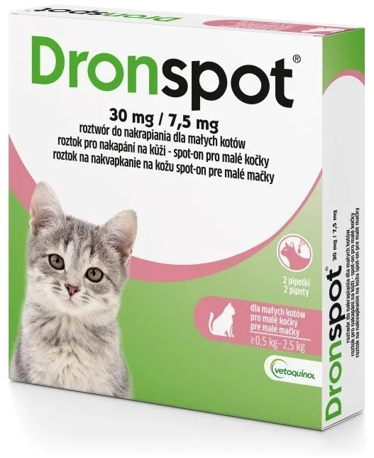 VETOQUINOL Dronspot - deworming drops for cats 0.5-2.5 kg