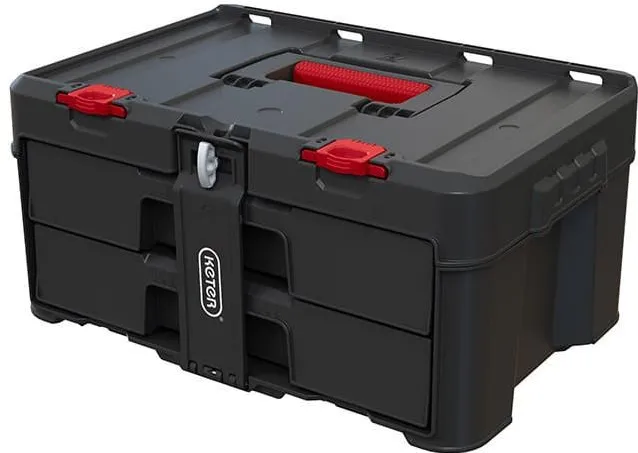 Toolbox KETER Stack'N'Roll (17210832/253384) 2 drawers Black