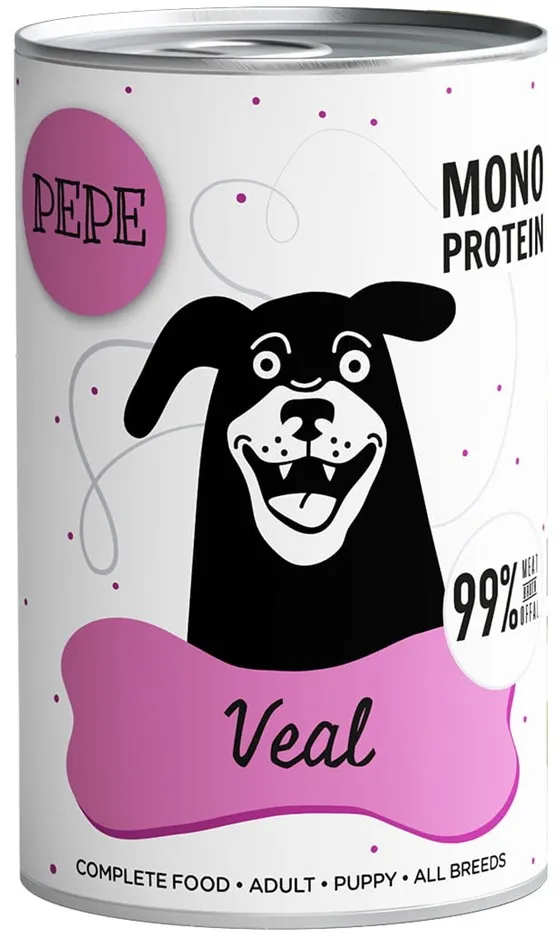 PAKA ZWIERZAKA Pepe Veal  - wet dog food - 400g