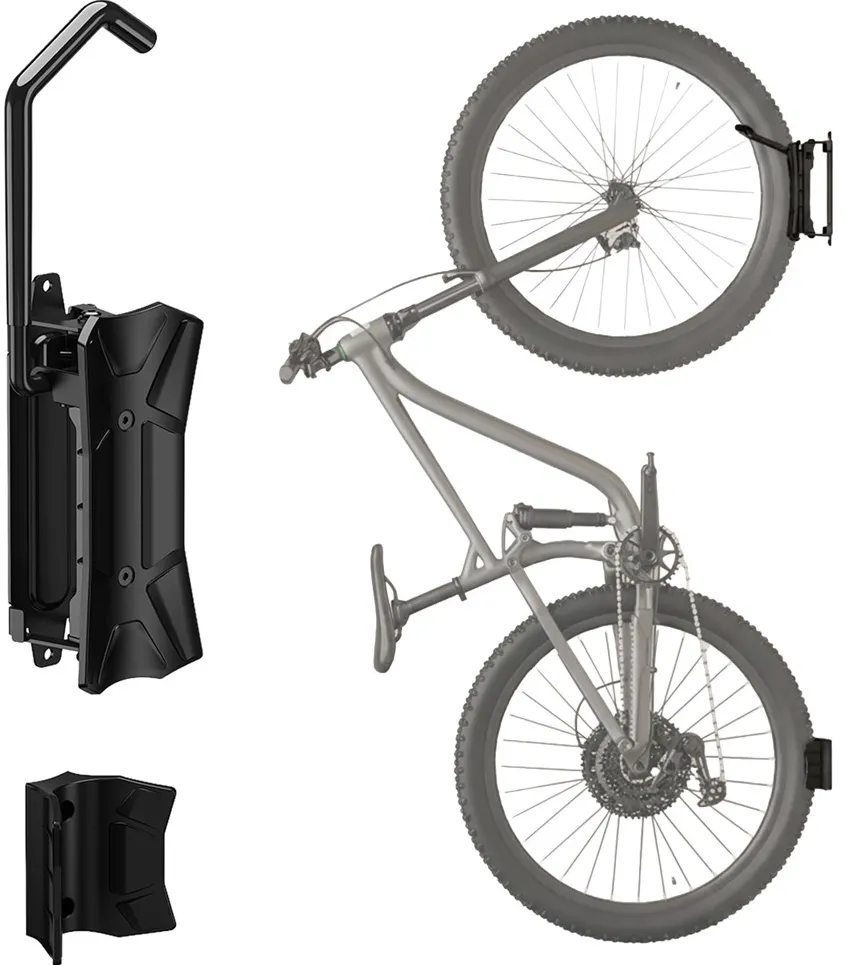 Maclean Wall-Mounted Bike Rack / Hanger, max. load 35 kg, adjustable tilt angle, steel, MC-171