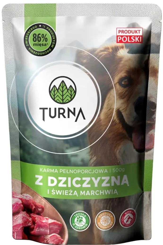 TURNA with game meat – wet dog food – 500g
