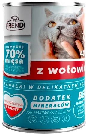 FRENDI with Beef chunks in delicate sauce - wet cat food - 400g