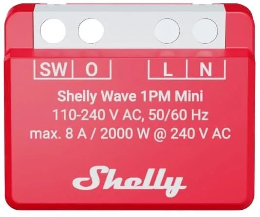 Shelly Wave 1PM Mini LR Smart Z-Wave Relay