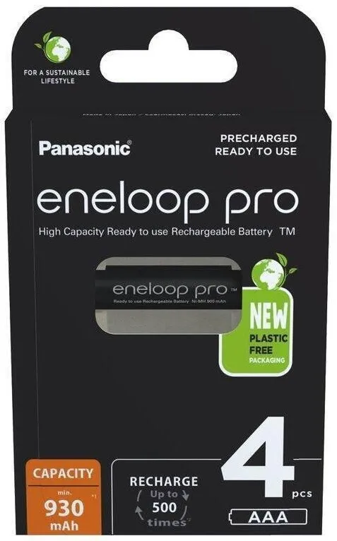 Panasonic Rechargeable batteries ENELOOP PRO AAA 930 mAh 4 szt (BK-4HCDE/4CP)