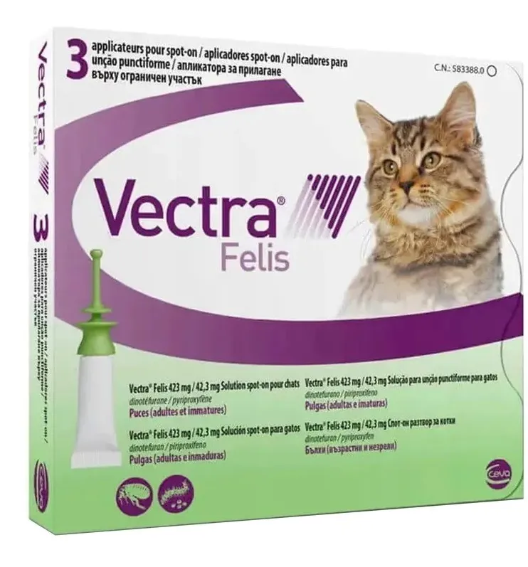 CEVA Vectra Felis - flea drops for cats - 3pcs.