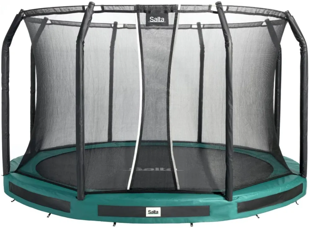 Trampoline Premium Ground Combo 427 cm green